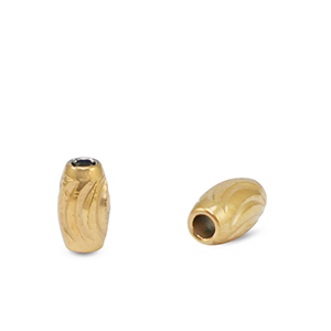 Roestvrij stalen (RVS) stainless steel kralen 3x5mm Gold