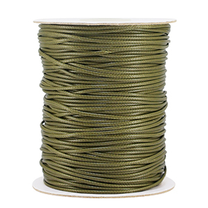 Macram&eacute; draad gevlochten 1.5mm Moss green