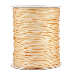 Macram&eacute; draad gevlochten 1.5mm Vanilla yellow