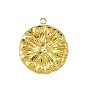 Roestvrij stalen (RVS) Stainless steel bedel bloem Gold