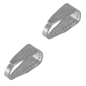 Roestvrij stalen (RVS) Stainless steel onderdelen buighanger ovaal voor bedel Silver