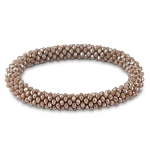 Top facet armband Mauve purple