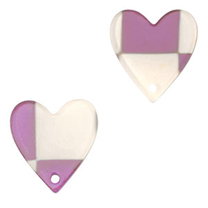 Resin hangers hart Purple-beige