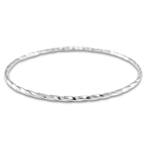 Roestvrij stalen (RVS) stainless steel armbanden twisted Silver