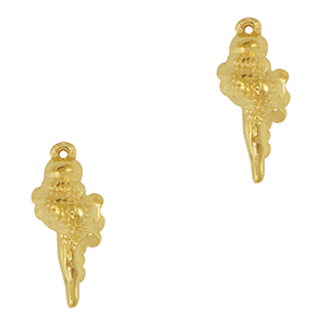 Roestvrij stalen (RVS) Stainless steel bedel schelp Gold