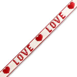 Lint met tekst "love" White-red