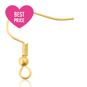 Roestvrij stalen (RVS) stainless steel oorbellen oorhanger Goud