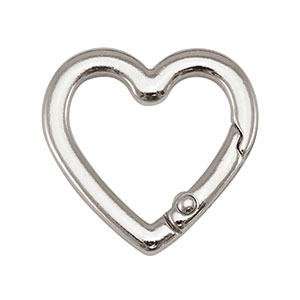 Onderdelen sleutelhanger hart Silver