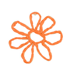Raffia hanger bloem 55mm Orange