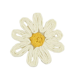 Raffia hanger bloem 50mm White