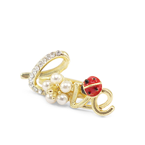 Broches "love" Red-white-gold