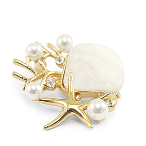 Broches zeeleven Pearl white-gold