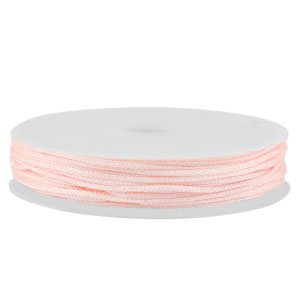 Macram&eacute; draad gevlochten 1mm Light pink metallic