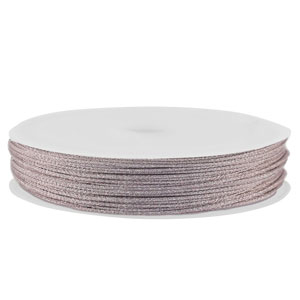 Macram&eacute; draad gevlochten 0,8mm Light purple metallic