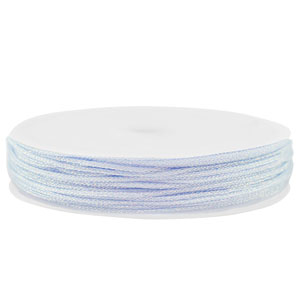 Macram&eacute; draad gevlochten 0,8mm Light blue-purple metallic