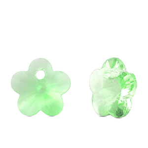 Hangers van Crystal glas bloem Light green