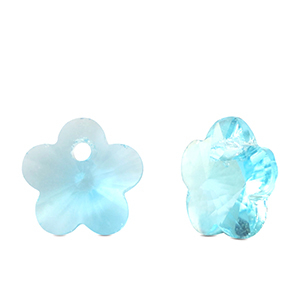 Hangers van Crystal glas bloem Aqua