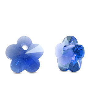 Hangers van Crystal glas bloem Sapphire blue