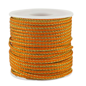Trendy koord gevlochten 2.3mm Orange-gold
