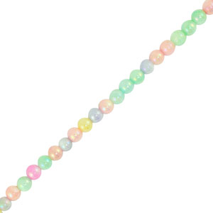 Schelp kralen rond Pastel multicolor