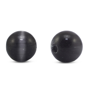 6 mm glaskralen Cat's eye Anthracite