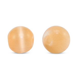 6 mm glaskralen Cat's eye Peach orange