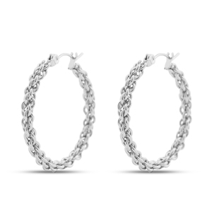 Roestvrij stalen (RVS) Stainless steel oorbellen creolen Silver