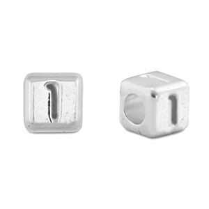 Letterkralen DQ metaal 1 Antiek zilver (nikkelvrij)