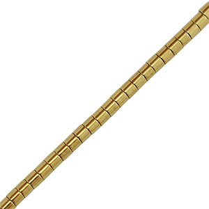 Hematite kralen tube 2mm Gold