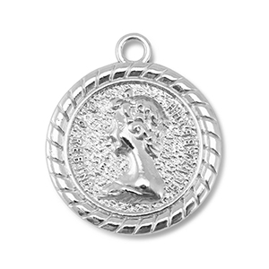 Bedels metaal rond met koningin Elisabeth Silver
