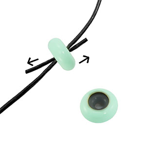 Smart bead stopper enamel 10x4mm Mint green