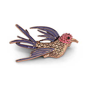 Broches vogel Purple-pink