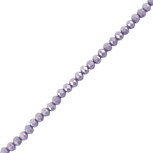 Top Facet kralen 6x4mm disc Light lavender grey