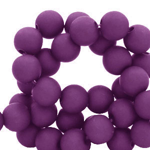 6 mm acryl kralen Dark purple