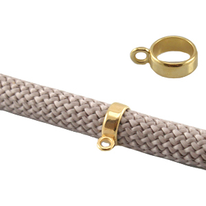 DQ metaal ring met oog Goud (nikkelvrij)