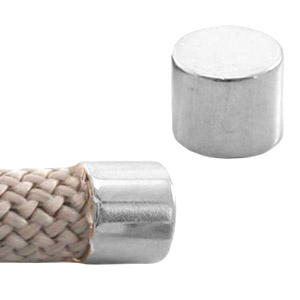 DQ metaal eindkap &Oslash;10mm Antiek zilver (nikkelvrij)
