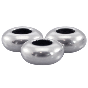 DQ metalen kraal 7x3mm Antiek zilver (nikkelvrij)