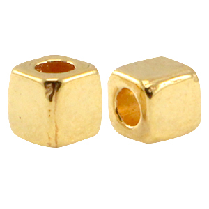 DQ metaal tube vierkant Goud (nikkelvrij)