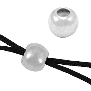 Smart bead stopper DQ metaal 5mm Antiek zilver (nikkelvrij)