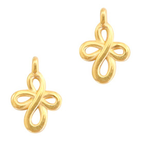 Bedels DQ metaal double infinity Goud (nikkelvrij)