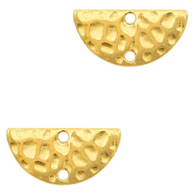 Bedels DQ metaal tussenstuk halve cirkel Goud (nikkelvrij)