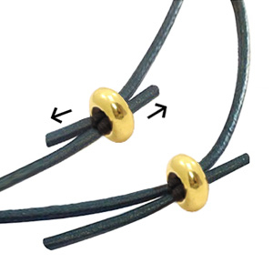 Smart bead stopper DQ metaal 8x4mm Goud (nikkelvrij)