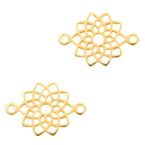 Bedels DQ metaal tussenstuk mandala Goud (nikkelvrij)