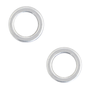 Onderdelen DQ metaal ring 6mm Antiek zilver (nikkelvrij)