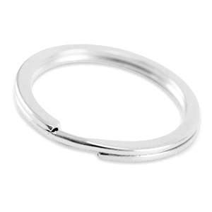 Onderdelen DQ metaal sleutelhanger ring 30mm Antiek zilver (nikkelvrij)