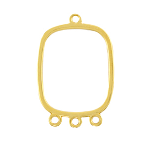 Bedels DQ metaal tussenstuk met 3 ogen Goud (nikkelvrij)