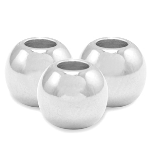 Kralen DQ metaal 6mm Antiek zilver (nikkelvrij)