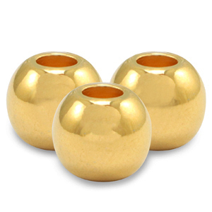Kralen DQ metaal 4mm Goud (nikkelvrij)