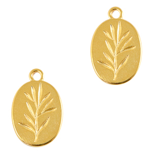 Bedels DQ metaal takje Goud (nikkelvrij)