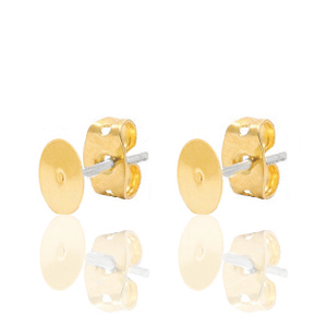 Onderdelen DQ metaal oorstekers 4mm Goud (nikkelvrij)